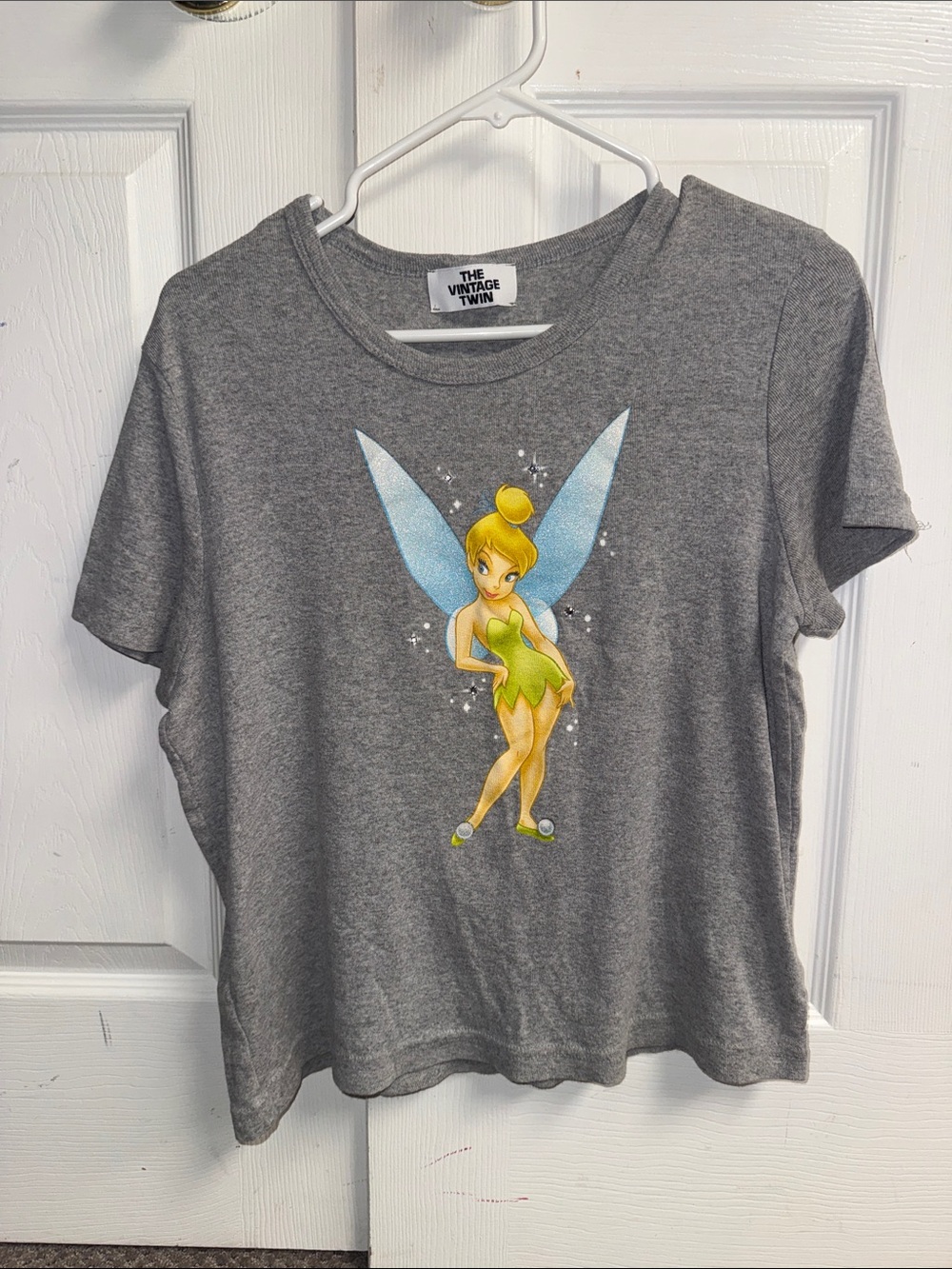 The Vintage Twin Tinker Bell Graphic Tee - Grey